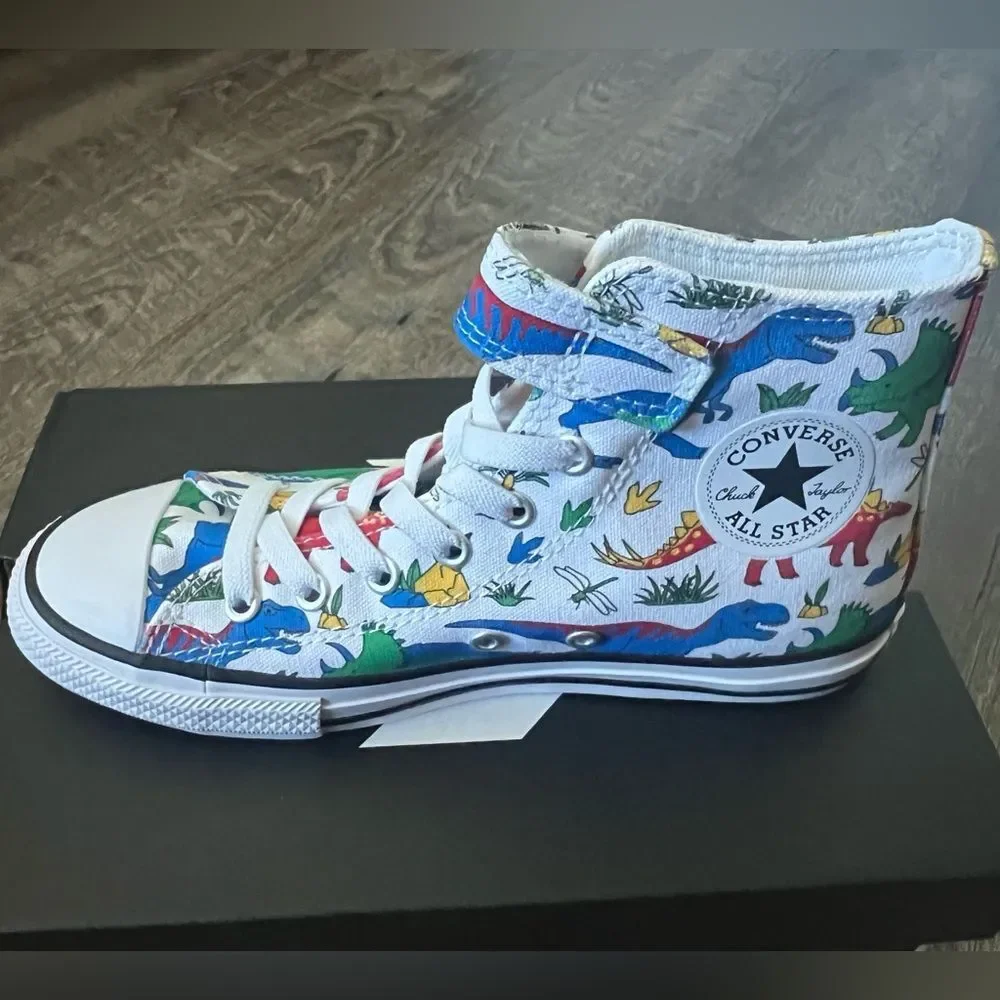 Converse Chuck Taylor All Star Dino Party Easy-On Boys Sneakers-‎ Size 3